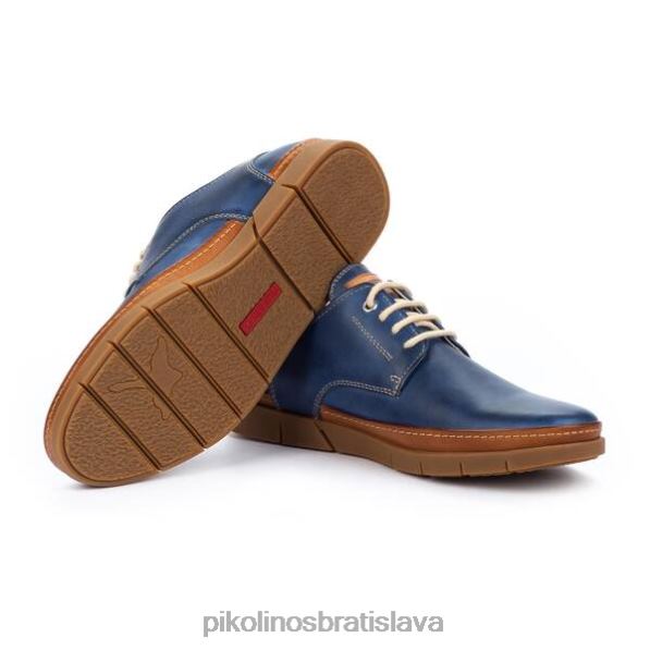 obuv kráľovská modrá Pikolinos 640B4950 palamos ležérna topánka na šnurovanie muži