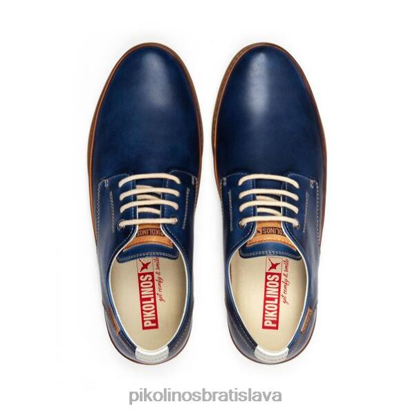 obuv kráľovská modrá Pikolinos 640B4950 palamos ležérna topánka na šnurovanie muži