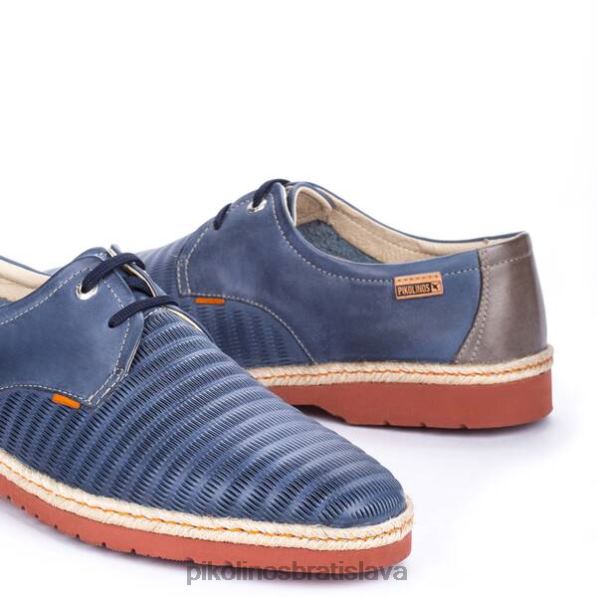 obuv námorných Pikolinos 640B4938 bolonia bolonia kožená topánka na šnurovanie muži