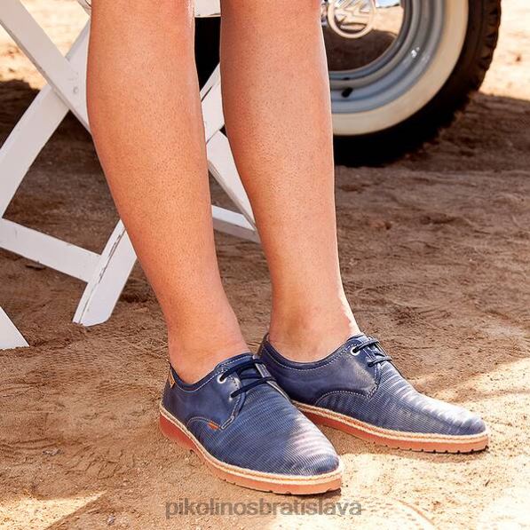 obuv námorných Pikolinos 640B4938 bolonia bolonia kožená topánka na šnurovanie muži