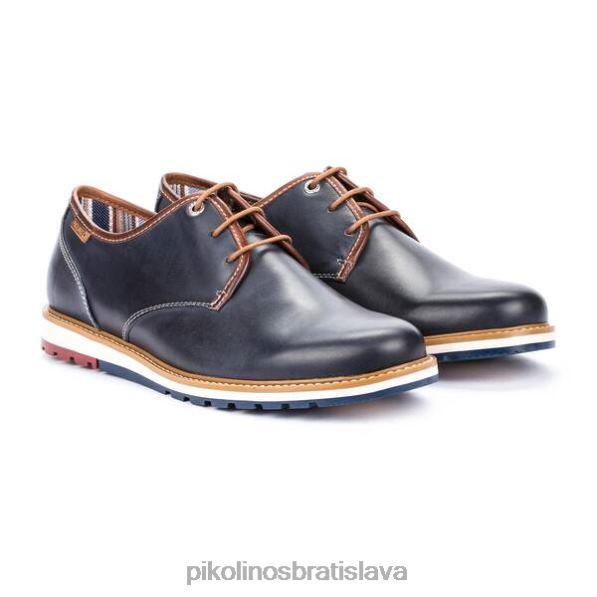obuv námorných Pikolinos 640B4966 berna berna šnurovacia kožená topánka muži
