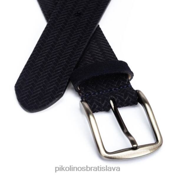príslušenstvo Modrá Pikolinos 640B41043 cinturones pletený kožený opasok muži