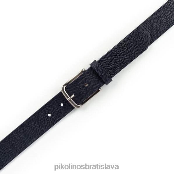 príslušenstvo Modrá Pikolinos 640B41048 cinturones pás s pruhovanou rytinou muži
