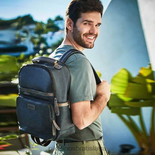 príslušenstvo Modrá Pikolinos 640B4661 kožený batoh salazar muži