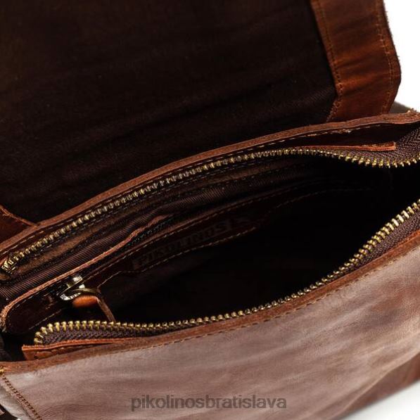 príslušenstvo koňak Pikolinos 640B4676 Kožená crossbody kabelka caimari muži