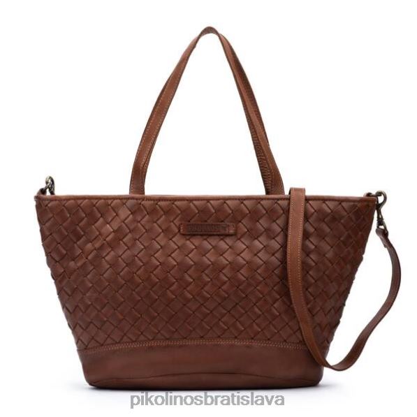 príslušenstvo koňak Pikolinos 640B4375 taška zo zapletenej kože faura ženy