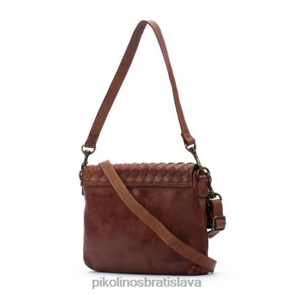príslušenstvo koňak Pikolinos 640B4377 taška cez rameno s pletenou chlopňou faura ženy