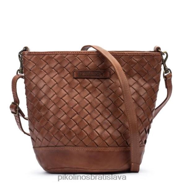 príslušenstvo koňak Pikolinos 640B4381 Kožená taška faura so zapleteným vzorom ženy