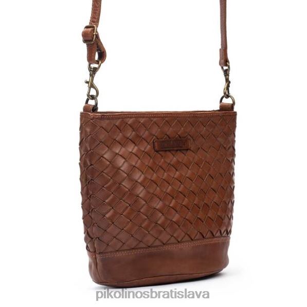príslušenstvo koňak Pikolinos 640B4381 Kožená taška faura so zapleteným vzorom ženy