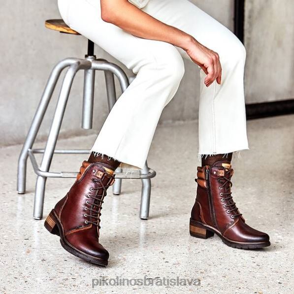 obuv arcilla Pikolinos 640B4266 san sebastian stredne dlhé drevené čižmy na strednom opätku ženy