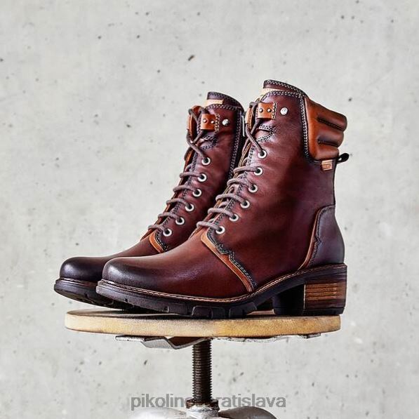 obuv arcilla Pikolinos 640B4266 san sebastian stredne dlhé drevené čižmy na strednom opätku ženy