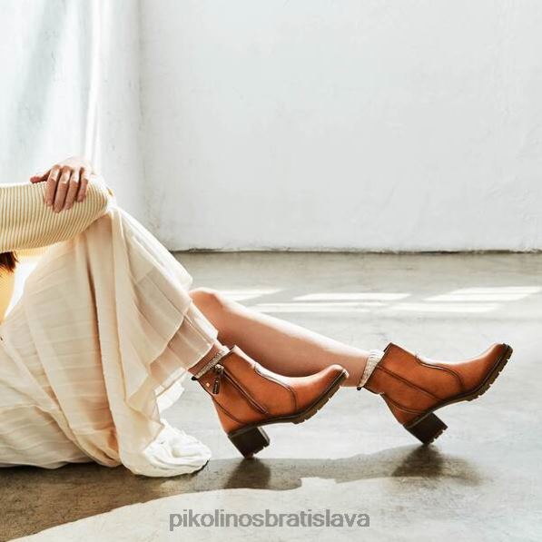 obuv brandy Pikolinos 640B4323 kožené čižmy llanes s bočným zipsom ženy