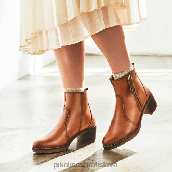 obuv brandy Pikolinos 640B4323 kožené čižmy llanes s bočným zipsom ženy