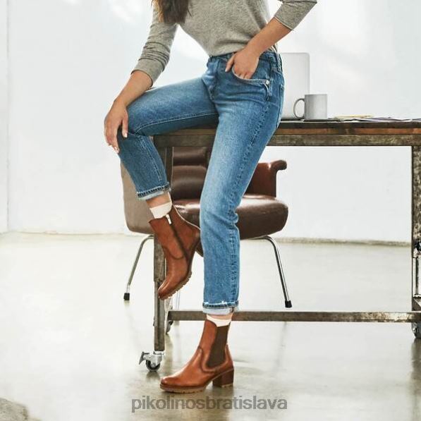 obuv brandy Pikolinos 640B4323 kožené čižmy llanes s bočným zipsom ženy