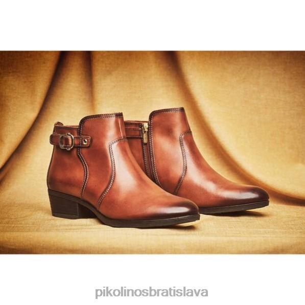 obuv brandy Pikolinos 640B4345 kožené členkové čižmy daroca so stredným podpätkom a prackou ženy