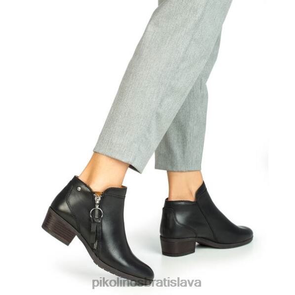 obuv čierna Pikolinos 640B4267 Daroca členková obuv s bočným zipsom ženy