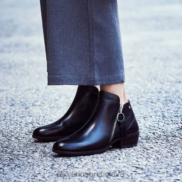 obuv čierna Pikolinos 640B4267 Daroca členková obuv s bočným zipsom ženy