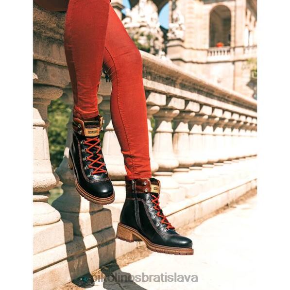 obuv čierna Pikolinos 640B4275 aspe šnurovacie členkové topánky ženy