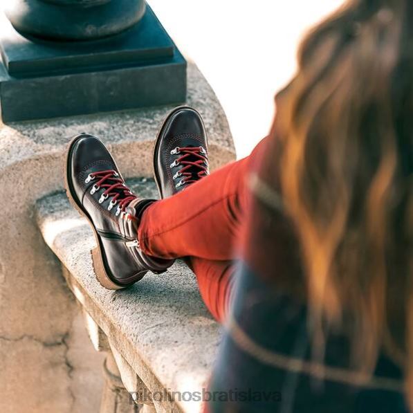 obuv čierna Pikolinos 640B4275 aspe šnurovacie členkové topánky ženy