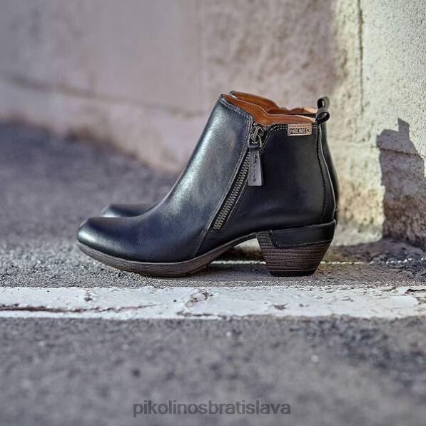 obuv čierna Pikolinos 640B4280 rotterdamské členkové čižmy s bočným zipsom ženy