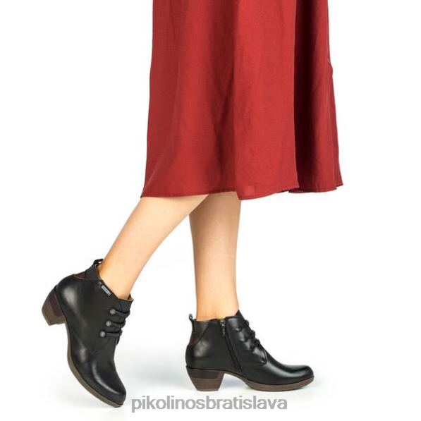 obuv čierna Pikolinos 640B4283 kotníková obuv s blokovým podpätkom rotterdam ženy