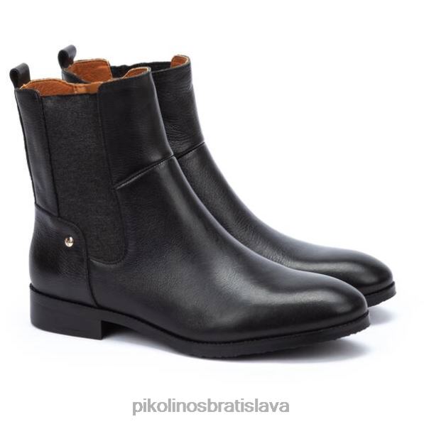 obuv čierna Pikolinos 640B4314 kráľovské členkové čižmy s elastickými panelmi ženy