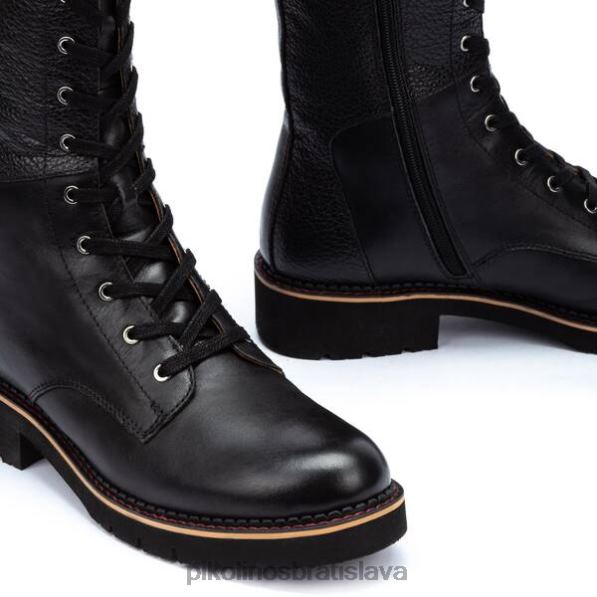 obuv čierna Pikolinos 640B4344 vikárska šnurovacia čižma ženy