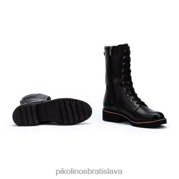 obuv čierna Pikolinos 640B4344 vikárska šnurovacia čižma ženy