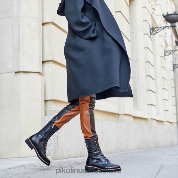 obuv čierna Pikolinos 640B4344 vikárska šnurovacia čižma ženy