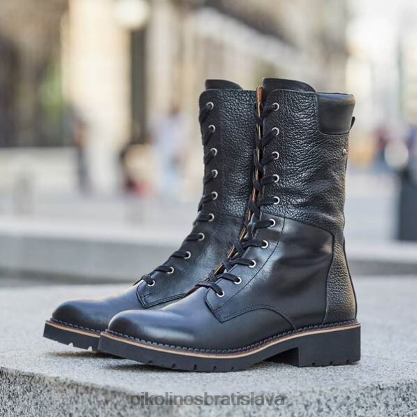 obuv čierna Pikolinos 640B4344 vikárska šnurovacia čižma ženy