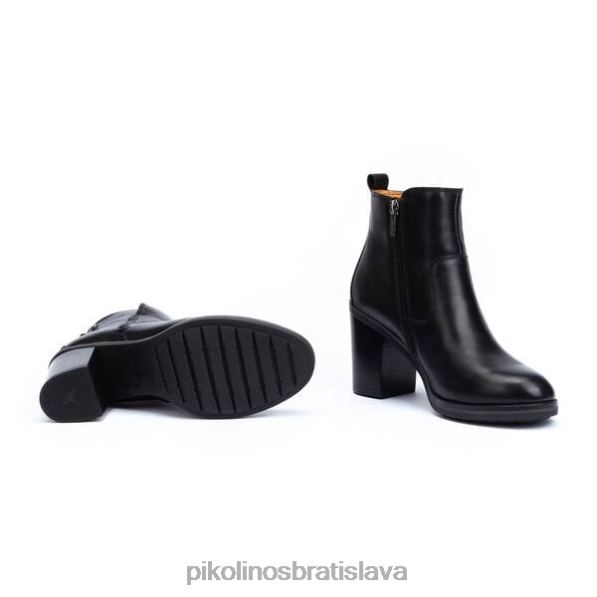 obuv čierna Pikolinos 640B4823 kožená členková obuv pompeya ženy