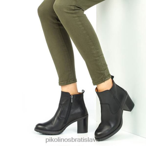 obuv čierna Pikolinos 640B4823 kožená členková obuv pompeya ženy