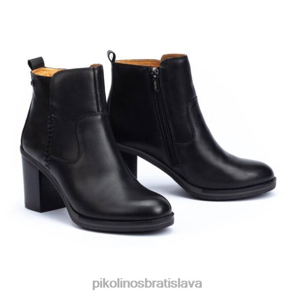 obuv čierna Pikolinos 640B4823 kožená členková obuv pompeya ženy