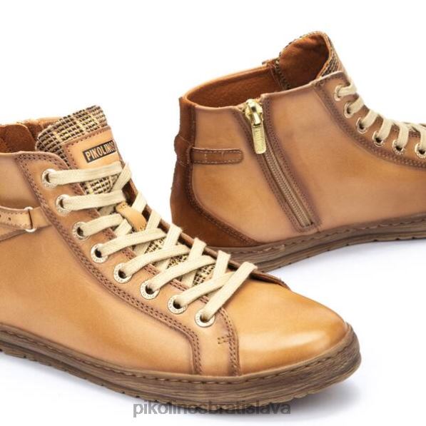 obuv mandľový Pikolinos 640B4199 lagos športové šnurovacie členkové čižmy ženy