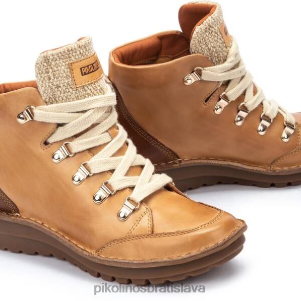 obuv mandľový Pikolinos 640B4273 cazorla cazorla šnurovacie členkové topánky ženy