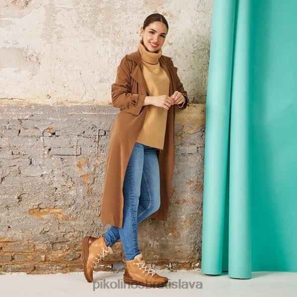 obuv mandľový Pikolinos 640B4273 cazorla cazorla šnurovacie členkové topánky ženy