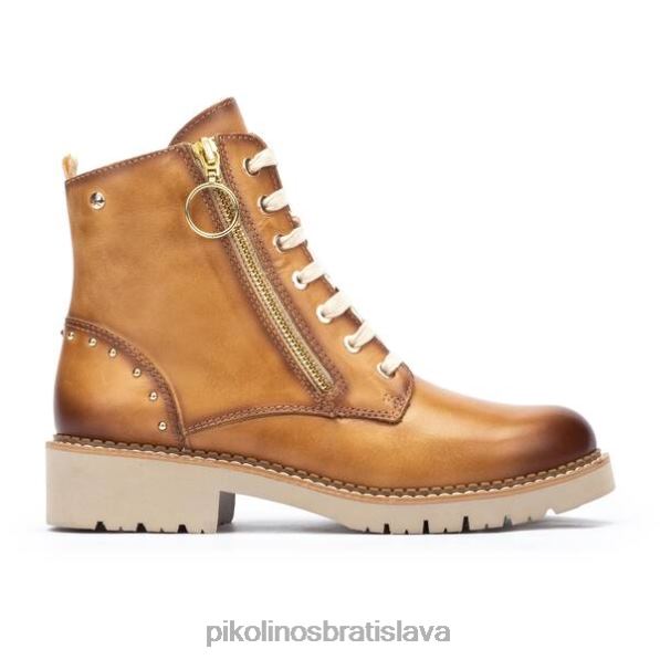 obuv mandľový Pikolinos 640B4308 členková obuv vikár motorkárskeho štýlu ženy