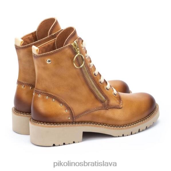 obuv mandľový Pikolinos 640B4308 členková obuv vikár motorkárskeho štýlu ženy