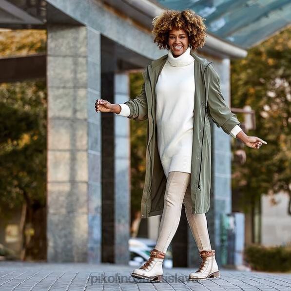 obuv marfil Pikolinos 640B4279 aspe šnurovacie členkové topánky ženy