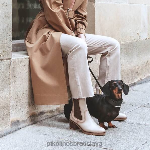 obuv marfil Pikolinos 640B4300 llanes llanes kožené členkové topánky ženy