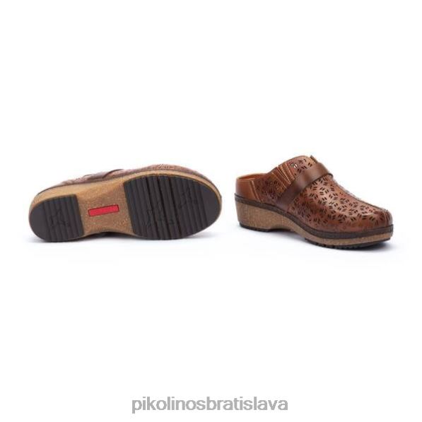 obuv brandy Pikolinos 640B4148 granada vysekávané kožené dreváky ženy