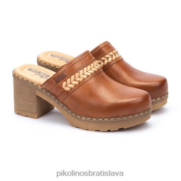 obuv brandy Pikolinos 640B481 kanárikové kožené dreváky s podpätkami ženy
