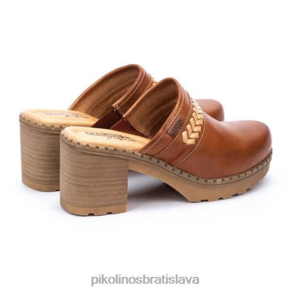 obuv brandy Pikolinos 640B481 kanárikové kožené dreváky s podpätkami ženy