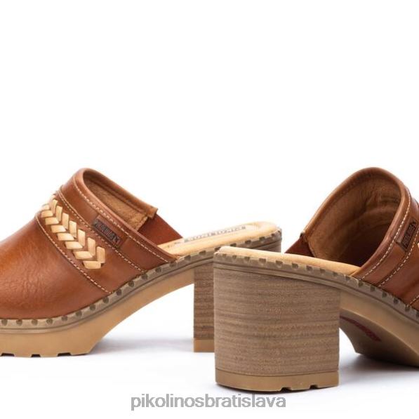 obuv brandy Pikolinos 640B481 kanárikové kožené dreváky s podpätkami ženy