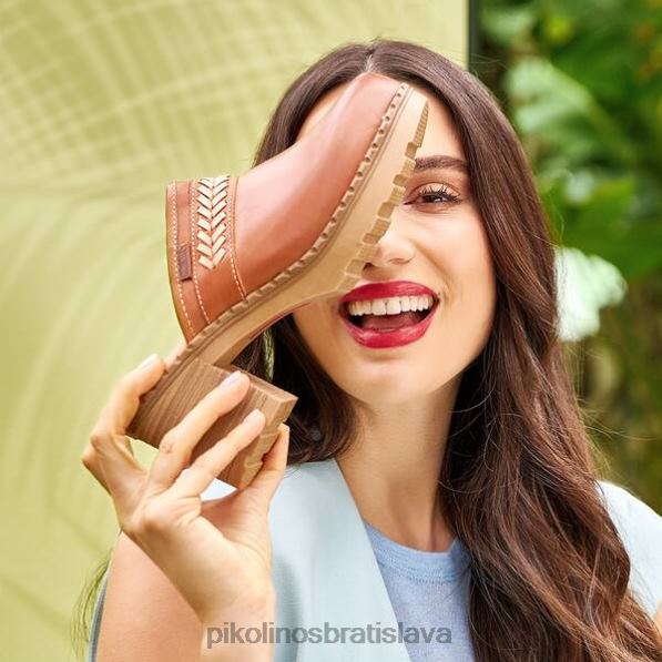 obuv brandy Pikolinos 640B481 kanárikové kožené dreváky s podpätkami ženy