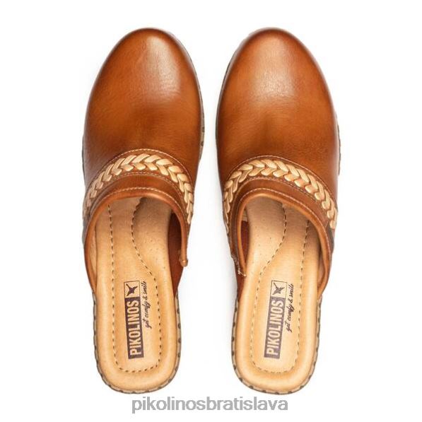 obuv brandy Pikolinos 640B481 kanárikové kožené dreváky s podpätkami ženy
