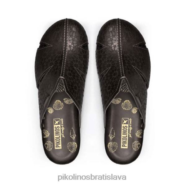 obuv čierna Pikolinos 640B4739 mahon kožený drevák s ľahkou podrážkou ženy