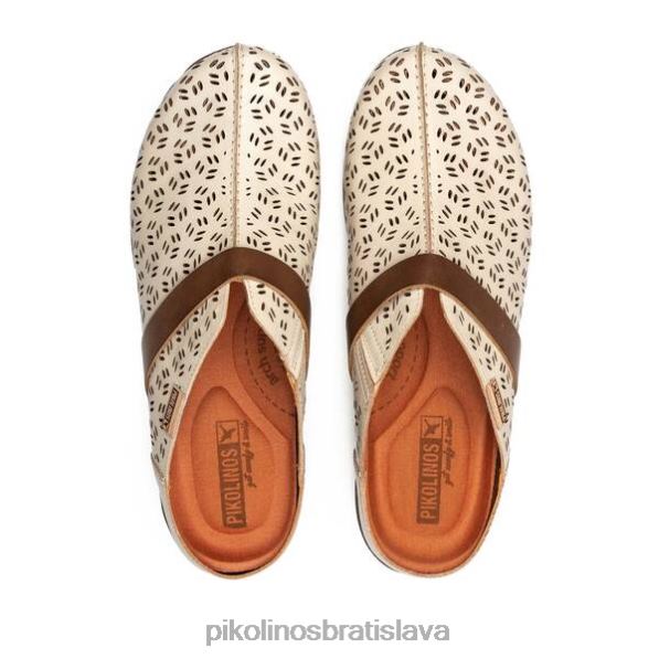 obuv marfil Pikolinos 640B4150 granada vysekávané kožené dreváky ženy