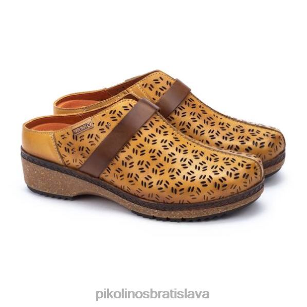 obuv med Pikolinos 640B4149 granada vysekávané kožené dreváky ženy