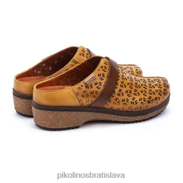 obuv med Pikolinos 640B4149 granada vysekávané kožené dreváky ženy